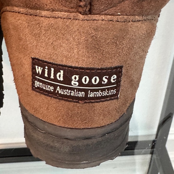 UGG Wild Goose Premium Lace Boot Chestnut Leather Sheepskin Womens 7 Mens 6 NWOB - Picture 5 of 16